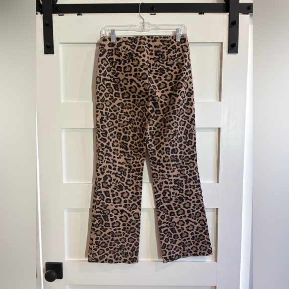 Loft Leopard Print Flare Pants size 2 - Picture 2 of 2